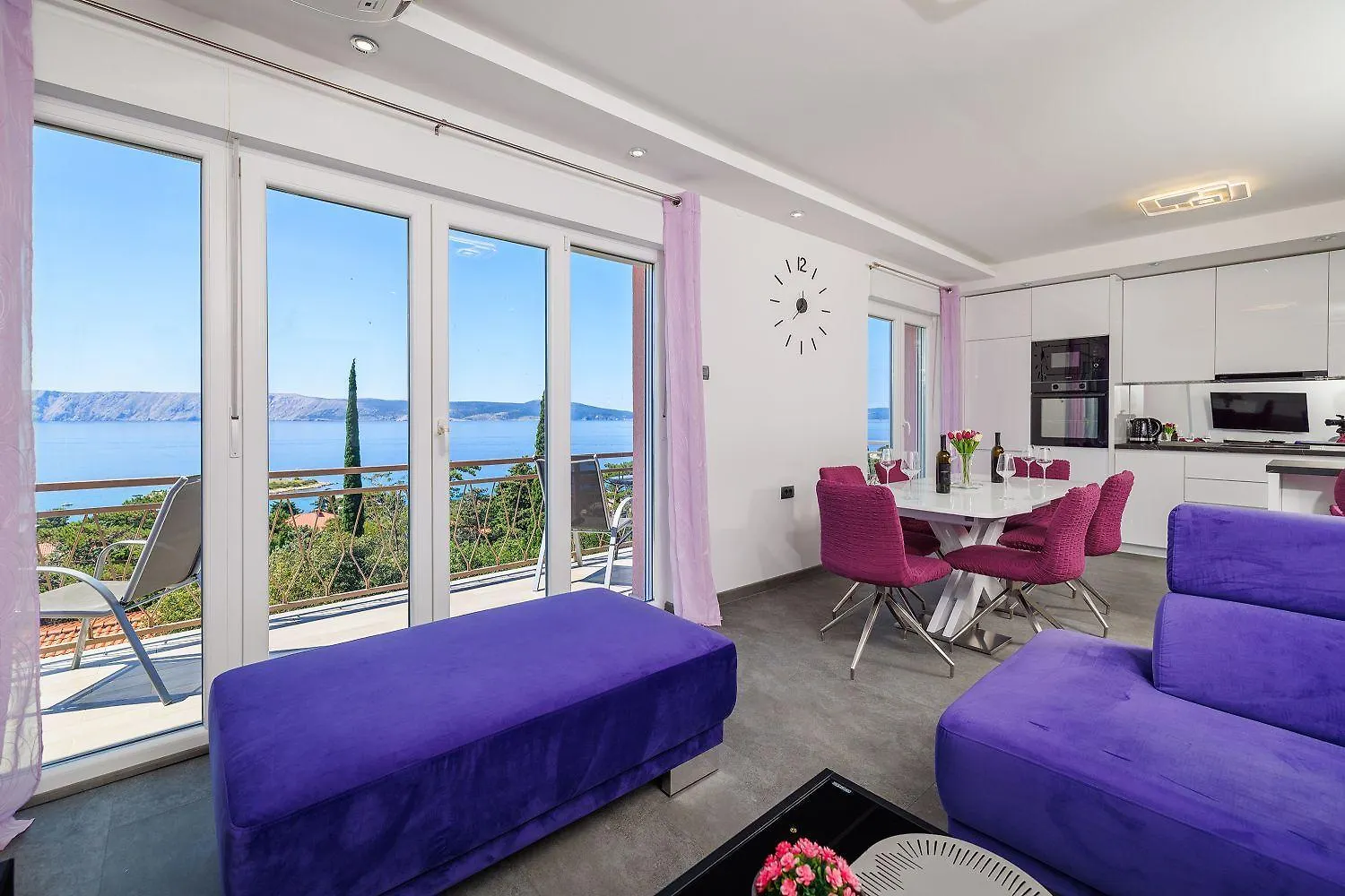 Modernes Apartment Nur 300 Meter Zum Strand Mit Meerblick, Waschmaschine, Trockner, Grill Novi Vinodolski Croatia