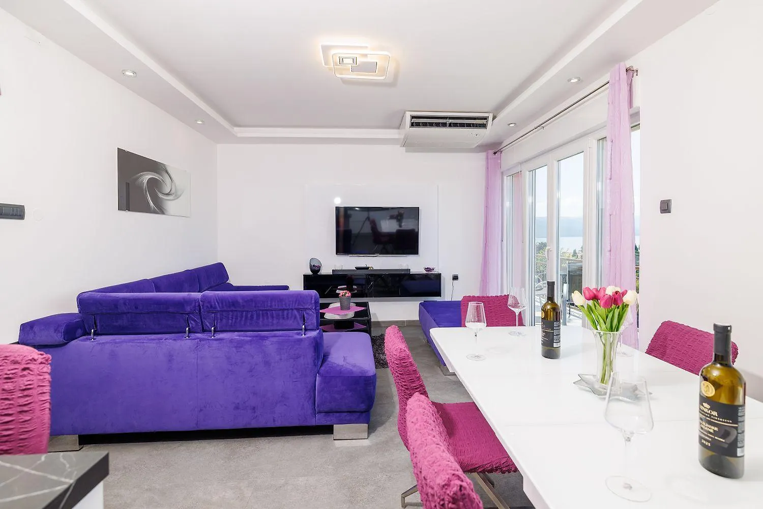 Modernes Apartment Nur 300 Meter Zum Strand Mit Meerblick, Waschmaschine, Trockner, Grill Novi Vinodolski Croatia